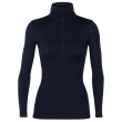 Maglietta da donna Icebreaker W 260 Tech Ls Half Zip 2021 blu scuro MidnightNavy