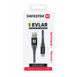 Cavo di ricarica e trasmissione Swissten Kevlar USB/USB-C 1,5 m