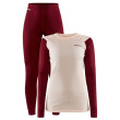 Set da donna Craft Core Warm Baselayer rosso RhubarbGum