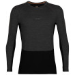 Maglietta funzionale da uomo Icebreaker ZoneKnit™ 200 LS Crewe grigio jet heather/black/metro heather/cb