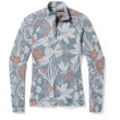 Maglietta sportiva da donna Smartwool W Classic Thermal Merino BL 1/4 ZB azzurro Winter Sky Floral