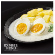 Pasto pronto Expres menu Salsa di panna all'aneto, uova e patate