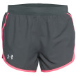 Pantaloncini da donna Under Armour Fly By 2.0 Short grigio Pitch Gray / Cerise / Reflective