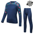 Set sportivo per bambini Sensor Merino Impress Set blu scuro DeepBlue/Floral