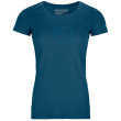 Maglietta sportiva da donna Ortovox W's 150 Cool Leaves TS blu Petrol Blue