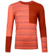 Maglietta sportiva da donna Ortovox W's 185 Rock'N'Wool Long Sleeve arancione Coral