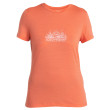 Maglietta sportiva da donna Icebreaker Women Merino 150 Tech Lite III SS Tee IB Grown Naturally arancione Tang