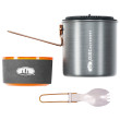 Set di stoviglie GSI Outdoors Halulite Soloist arancione/grigio