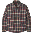 Camicia da uomo Patagonia Fjord Flannel Shirt nero/rosso Major: Ink Black