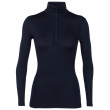 Maglietta da donna Icebreaker W's 200 Oasis LS Half Zip blu scuro MidnightNavy