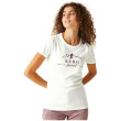 Maglietta da donna Regatta Wmn Fingal Slogan bianco Marshmallow
