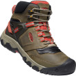 Scarpe da uomo Keen Ridge Flex Mid Wp verde scuro DarkOlive/Ketchup