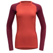 Maglietta sportiva da donna Devold Duo Active Woman Shirt LS rosso Beetroot