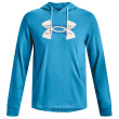 Felpa da uomo Under Armour Rival Terry Logo Hoodie blu Capri/Petrol Blue/Onyx White