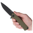 Coltello chiudubile Acta non verba Z100 BB DLC/Plain Edge, G10 verde olive