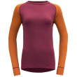 Maglietta sportiva da donna Devold Expedition Shirt W rosso/arancio Beetroot/Flame