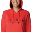 Felpa da donna Columbia Logo Hoodie rosso Red Hibiscus