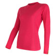 Maglietta sportiva da donna Sensor Merino Wool Active dl.r. rosa Magenta