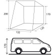 Tenda per minibus Brunner Pilote