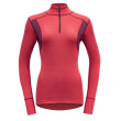 Maglietta da donna Devold Hiking Half Zip Neck rosa/bordeaux Poppy/Beetroot