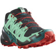 Scarpe da corsa da donna Salomon Speedcross 6 nero/verde Black / Biscay Green / Fiery Red