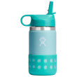 Bottiglia per bambini Hydro Flask Kids Wide Mouth 12 oz Straw Lid/Boot verde chiaro dew