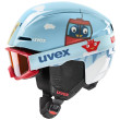 Set di casco e occhiali Uvex Viti set 2023 azzurro light blue birdy