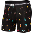 Boxer Saxx Vibe Boxer Brief nero/giallo black bowties n booze