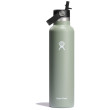 Thermos Hydro Flask Standard Flex Straw Cap 21 OZ grigio chiaro agave