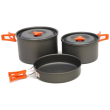 Set di stoviglie Vango Hard Anodised 4 Person Cook Kit nero/arancio grey