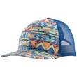 Berretto con visiera per bambini Patagonia Kids' Trucker Hat blu High Hopes Geo: Salamander Green