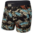 Boxer Saxx Ultra Boxer Brief Fly nero/beige BlackMountainscape