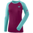 Maglietta da donna Dynafit Alpine Pro W L/S Tee turchese/vino beet red/8050