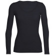 Maglietta da donna Icebreaker W Siren LS Sweetheart nero Black