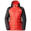 Giacca da donna The North Face W Bettaforca Lt Down Hoodie rosso RADIANT ORANGE/TNF BLACK