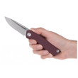 Coltello chiudubile Acta non verba Z200 Stonewash/Plain Edge, G10 rosso Red