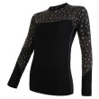 Maglietta sportiva da donna Sensor Merino Impress (long sleeve) nero Black/Pattern