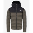 Giacca da uomo The North Face Stretch Down Hoodie grigio NewTaupeGreen/TnfBlack