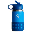 Bottiglia per bambini Hydro Flask Kids Wide Mouth 12 oz Straw Lid/Boot blu scuro Lake