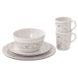 Set di stoviglie Outwell Dahlia 2 Person Dinner Set bianco Blue & white