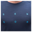 Maglietta funzionale da uomo Sensor Merino Blend Typo deep blue