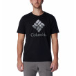 Maglietta da uomo Columbia M Rapid Ridge™ Graphic Tee nero/bianco Black, Hood Nightscape