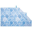 Asciugamano ad asciugatura rapida LifeVenture Printed SoftFibre Trek Towel blu/grigio Santorini