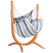 Sedile a dondolo con supporto La Siesta Udine Outdoor blu/bianco sea salt