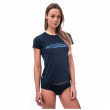 Maglietta sportiva da donna Sensor Merino Active Pt Mountains Deep Blue