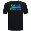 Maglietta da uomo Under Armour Team Issue Wordmark SS nero/blu Black//BlueCircuit