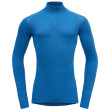 Maglietta da uomo Devold Hiking Half Zip Neck blu Skydiver