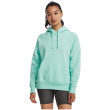 Felpa da donna Under Armour Rival Fleece Hoodie blu/verde Neo Turquoise / / White