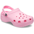 Pantofole da donna Crocs Classic Platform Clog W rosa Flamingo