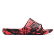 Pantofole da uomo Under Armour M Locker Camo nero/rosso Black / Beta / Beta